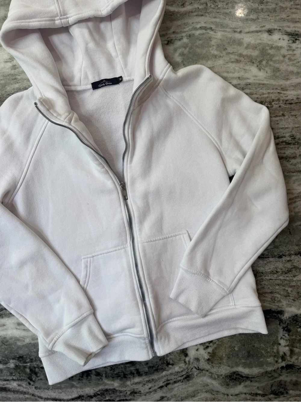 Trendy Queen White Zip-Up Hoodie
Size Medium - Picture 3 of 4